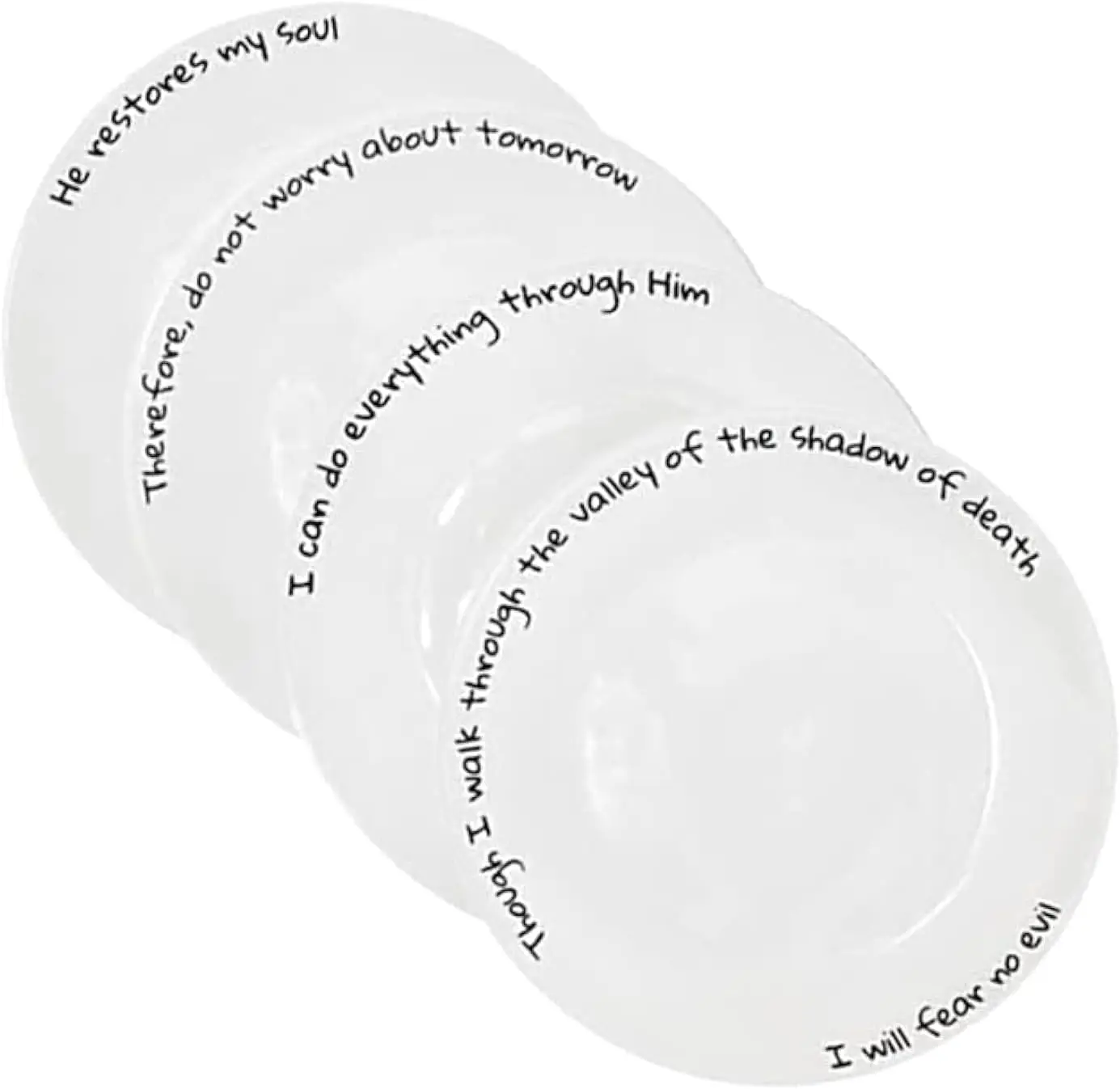 

Фарфоровые обеденные тарелки, белая круглая тарелка для десерта или салата из 4 предметов, сервировочная посуда, набор столовой посуды, устойчивый к царапинам набор My Soul,