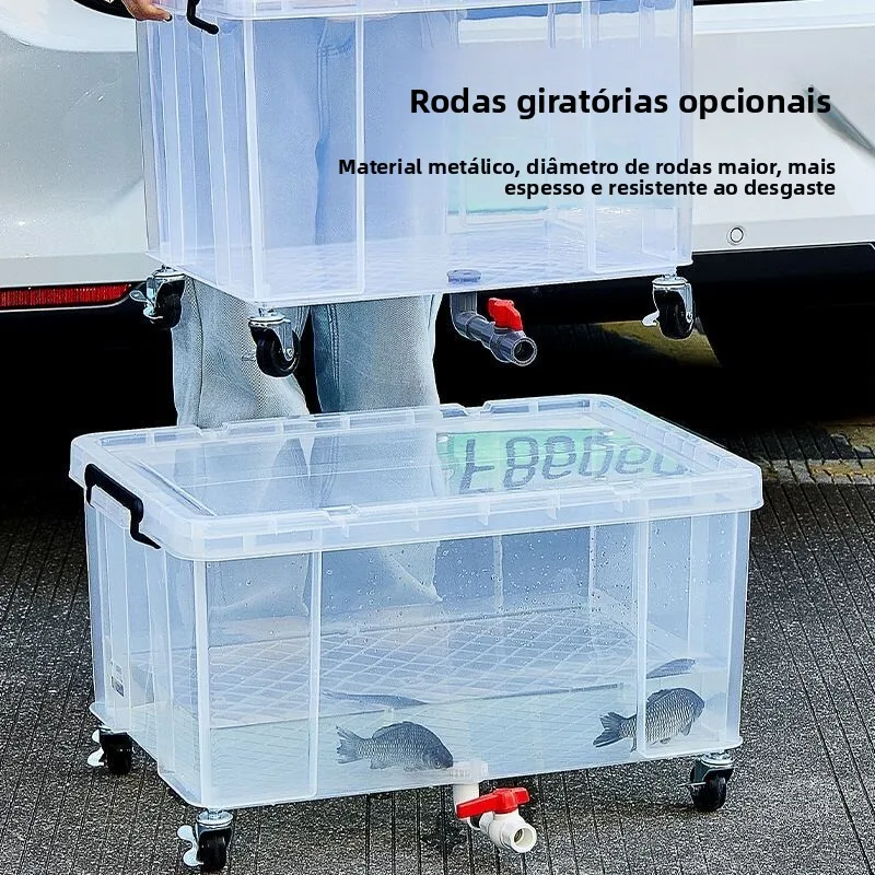 large-plastic-turtle-tank-with-bottom-drainage-transparent-design-cover-prevents-escape-and-storage-box-pet-care-accessories