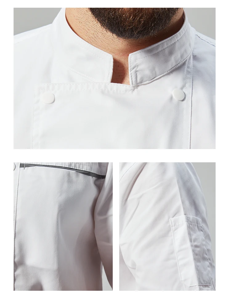 Cameriere camicie a maniche corte giacca da cuoco per ristorante uomo uniforme da Hotel Summer Cook Tops tuta da cucina da donna Costume da Catering