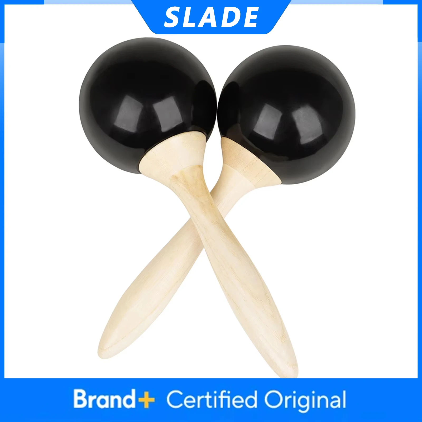 Maraca SLADE Negra, Sonajero de Arena, Instrumento Musical Orff, Juguete Educativo para Niños, Instrumento de Percusión