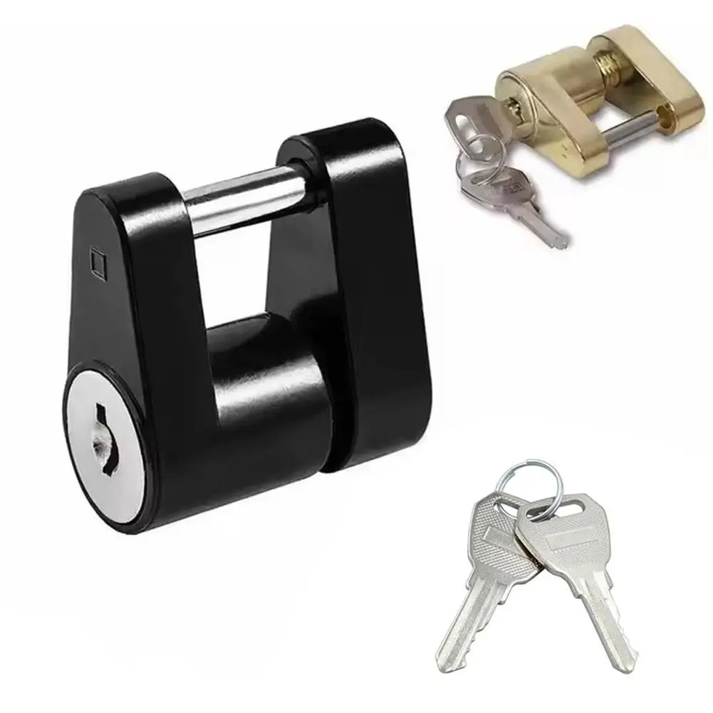 

1/4-дюймовый небольшой замок для прицепа, противоугонный крюк для прицепа, разъем для автофургона, защита для аксессуаров для грузовиков, разъем для замка прицепа Securit V4D6