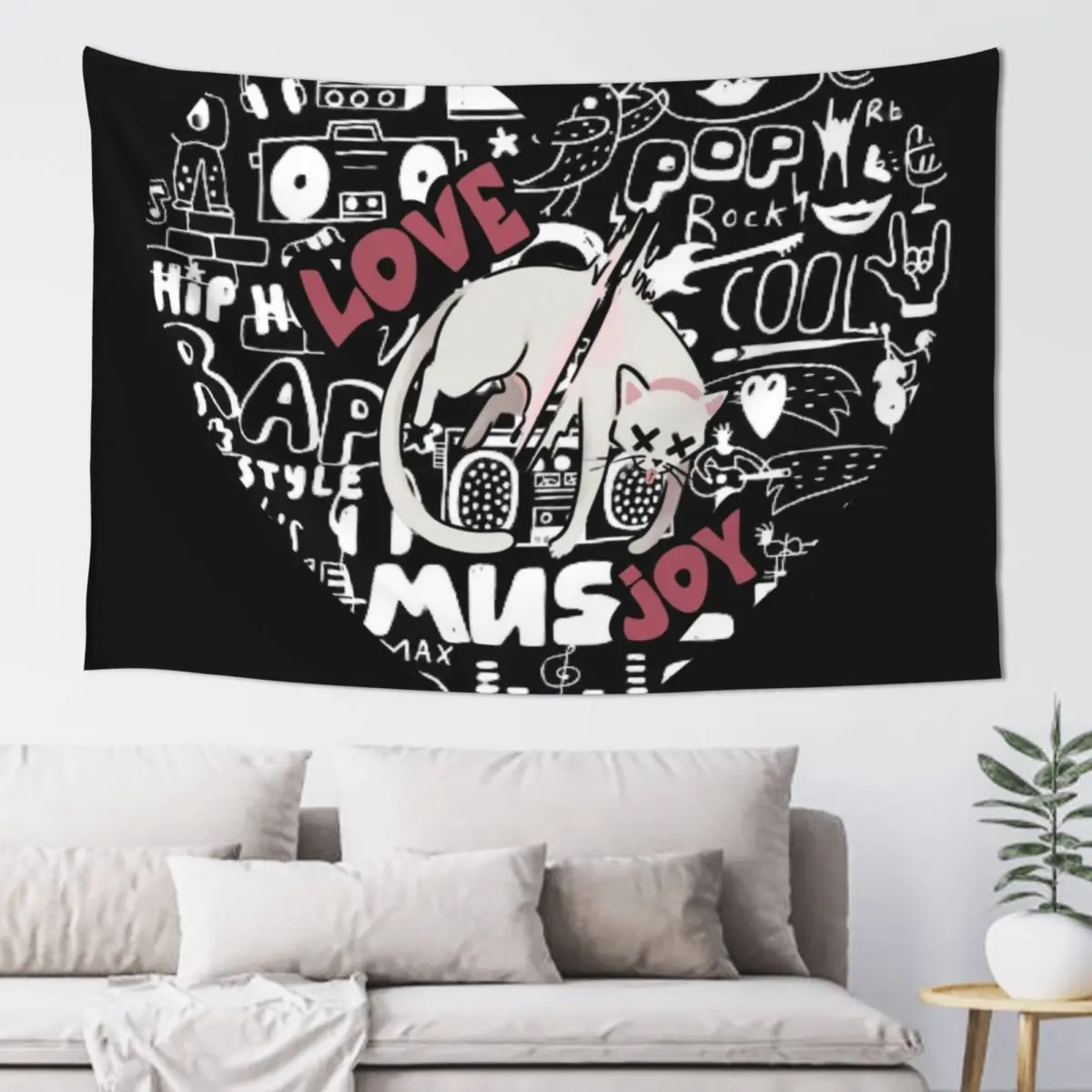 

Love joy band doodle Tapestry Wall Coverings Room Decoration Accessories House Decoration Tapestry