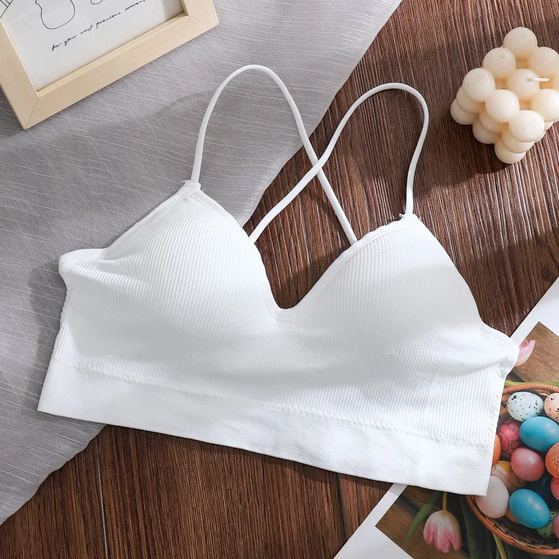 Seamless Bras for Women Sexy Lingerie Beauty Back Deep V Bralette Wire Free Thin Underwear Push Up Bra Female Brassiere Tops