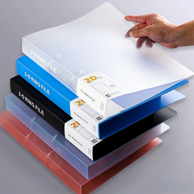 Picture 6: Heavy-Duty A4 Two-Ring filing binder - Holds 200 Sheets (100 Pages), Smooth-Running Rings，Durable Document Organizer