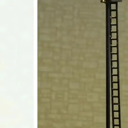 4 x HO Scale LED Yard Light, Model Train Railroad Street Station Lamp Post, 20mA Current, Metal Body, Resistor Compatibility