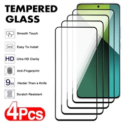 4Pcs Full Protective Tempered Glass For Xiaomi Redmi Note 13 12 12T Pro Screen Protector For Redmi 12C 13C A1 A2 Plus Glass Film