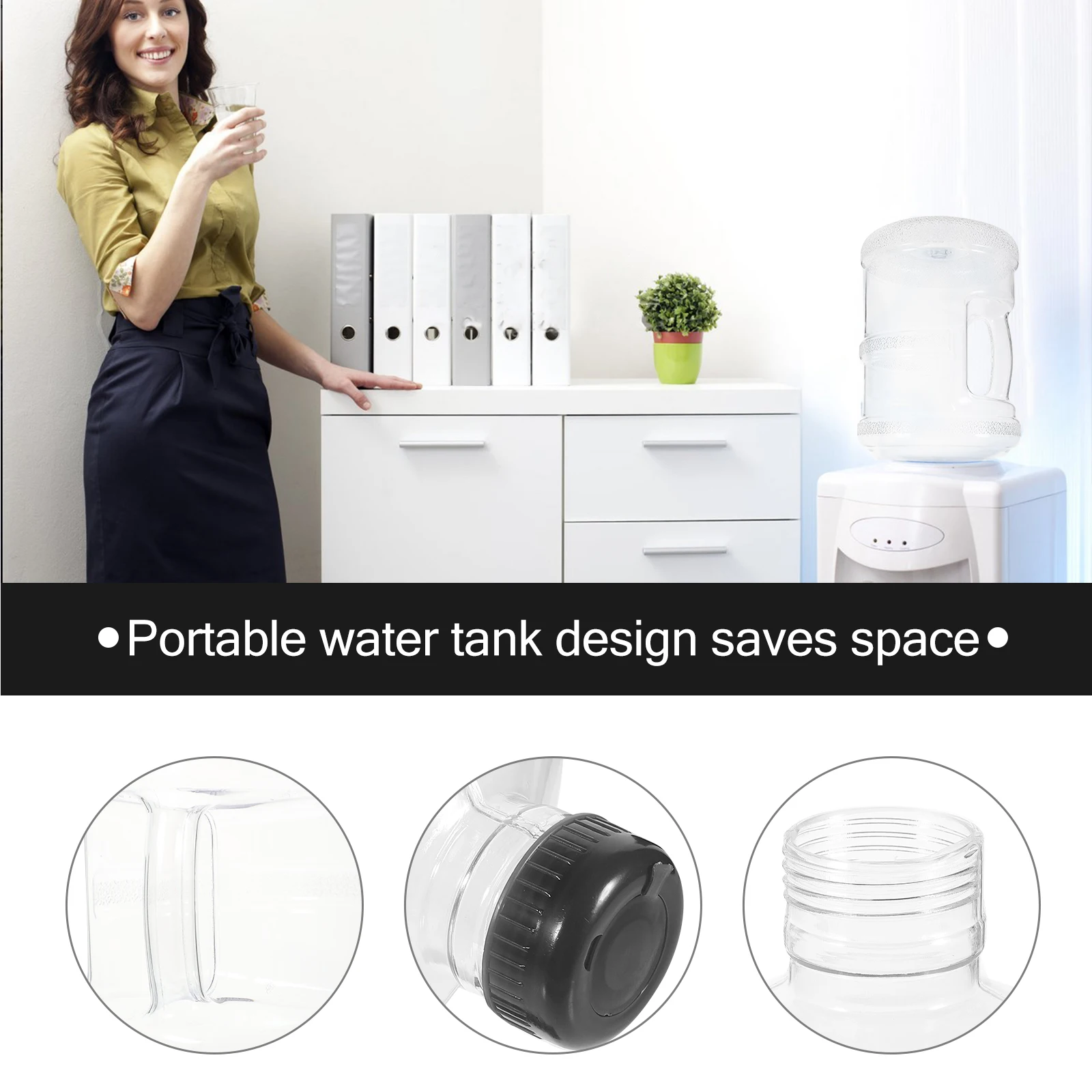 

Large Capacity 3L Handheld Water Bottle Thickened Portable Outdoor Jug Bucket Container Transparent Storage Kitchen Bar