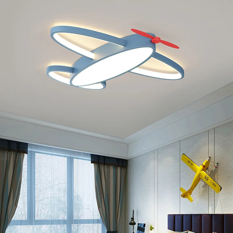 Cartoon Airplane Ceiling Light For Kids Room Lighting Children's Room Led Ceiling Lamp For Nursery Girls Boys Room