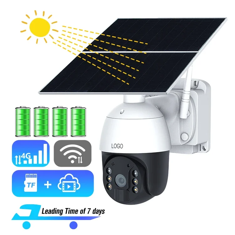 

Network Wireless 360 Degree Solar Powered System Panel Cctv Outdoor Remote Security 4G Solar Camera