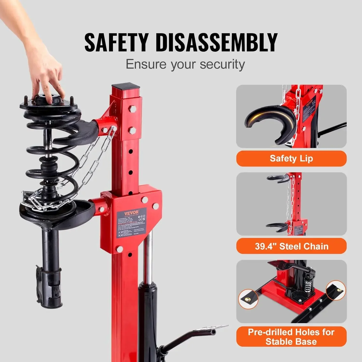 

[Best Seller, Buy Now!]Strut Spring Compressor, 4.5 Ton/9920 LBS Hydraulic Jack Capacity, 1 Ton Rated Compression Force