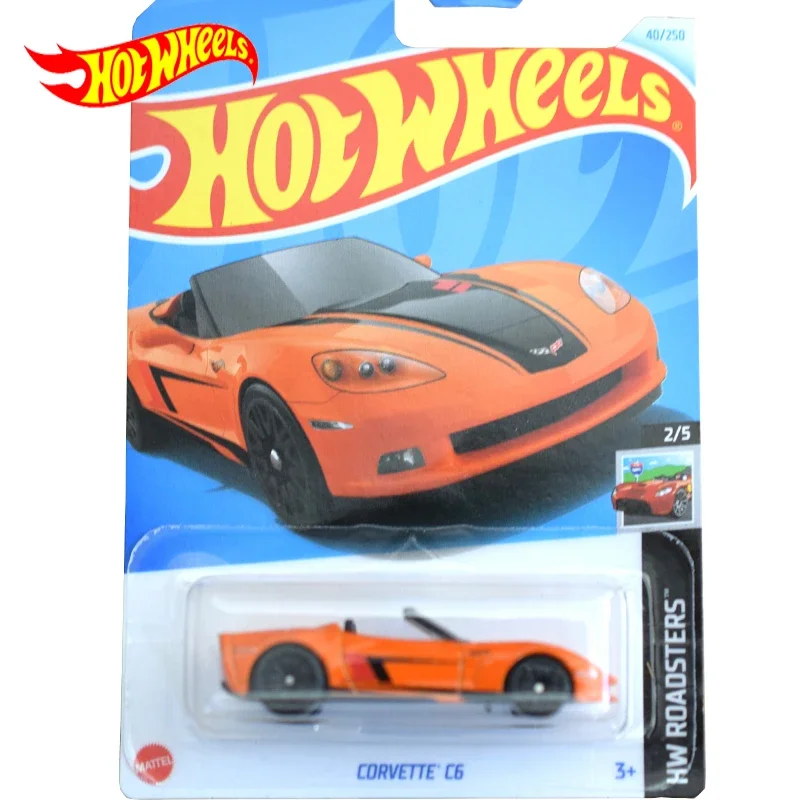 2024B Original Hot Wheels Car Corvette C6 Children Toys for Boys 1/64 Diecast Alloy Voiture HW Roadsters Juguetes Birthday Gift