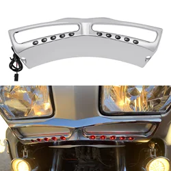 Motorcycle Chrome Fairing Headlight Lower Grill For Honda Goldwing 1800 GL1800 2001-2017 ABS Plastic