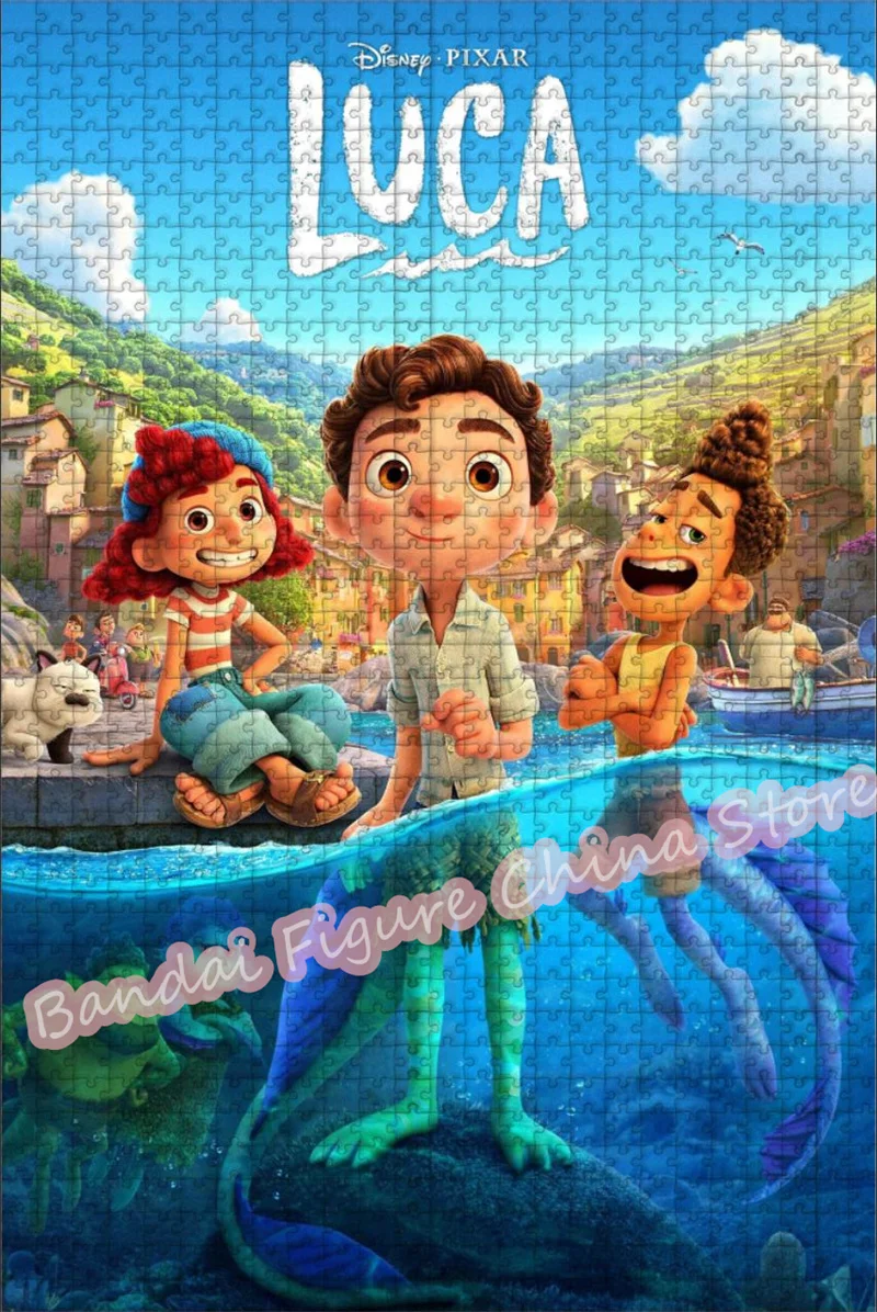 Disney Anime Luca film Jigsaw Puzzle 300/500/1000 pezzi gioco di famiglia giocattoli Puzzle decomprimere educativo per bambini regali per adulti