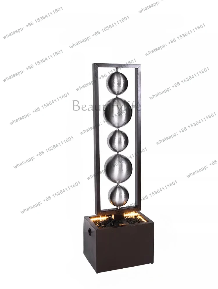 Entrance flowing water ornament, ornament next to the sofa, floor-to-ceiling light luxury geometry, high-end decoration