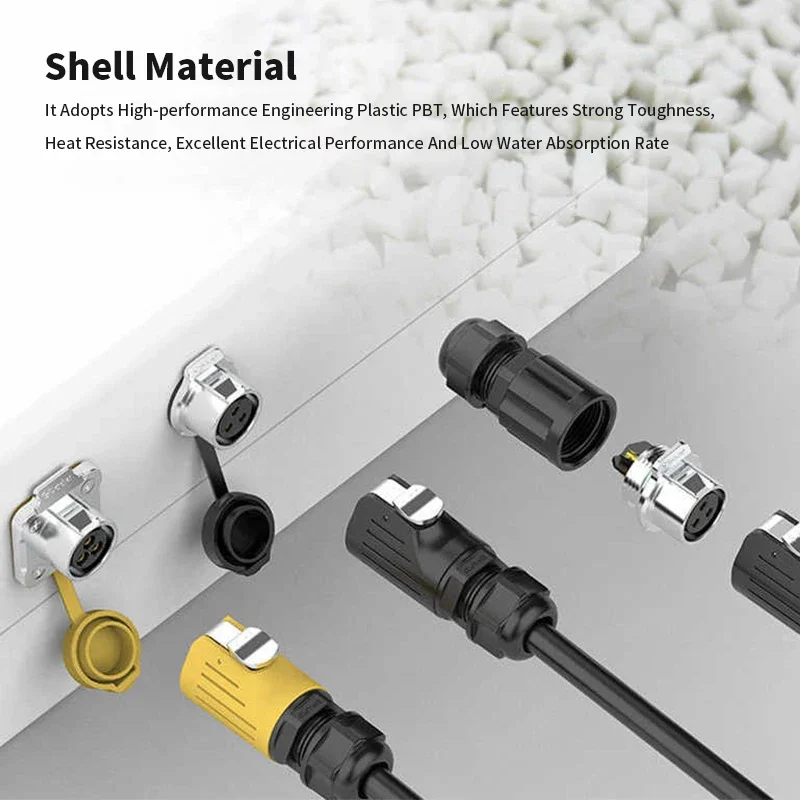 Outdoor LP20 IP68 2/3/4/5/7 Pin Aviation Plug Socket Solderless Male Female M22 Waterproof Panel Connector Easy to Install