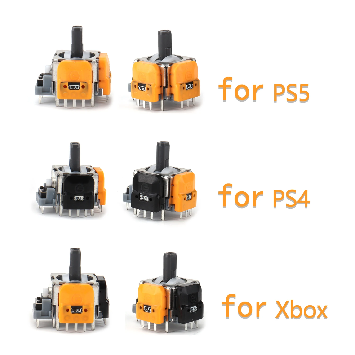 Sostituzione Joystick ad effetto Hall Sensore analogico 3D ThumbStick per PS5/PS4/Xbox One/Serie Controller Parti di riparazione Accessorio