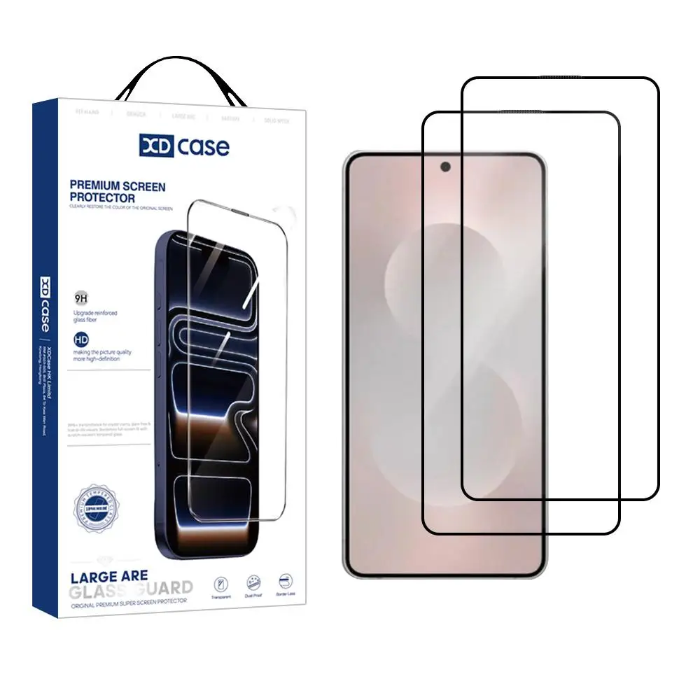 XDcase 2pcs HD Tempered Glass Film Support Fingerprint Screen Protector For Samsung Galaxy S26 Ultra S26 Plus / S25 Ultra S25+