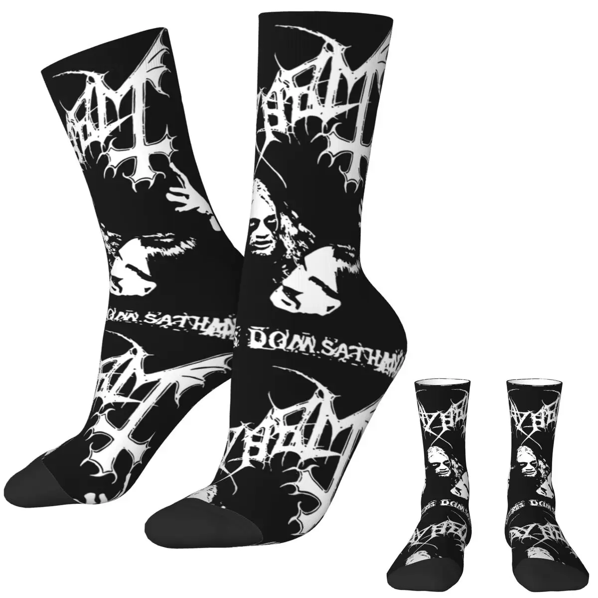 Rapper Mayhem Socks Black Metal Music Gothic Stockings Winter Anti Sweat Men Socks Warm Soft Graphic Outdoor Sports Socks