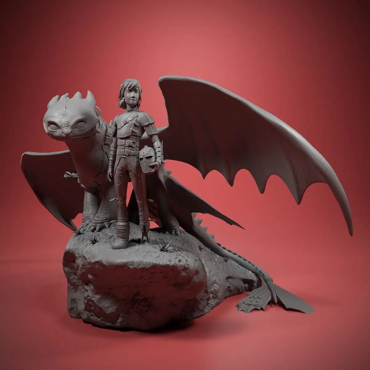 

Unpainted White Model How To Train Your Dragon Hiccup Viking Teen 3D Printed Figure, Collectible Model Kit Hobby Gift for Fans