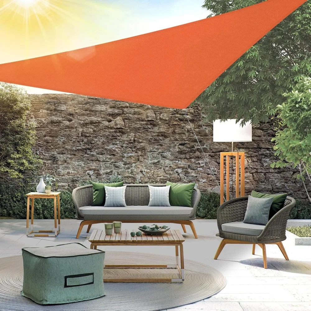 

12' x 12' x 12' Sun Shade Sail, Triangle Waterproof Canopy Awning UV Block Sunshade for Outdoor Patio Garden Terrace Backyard Pe