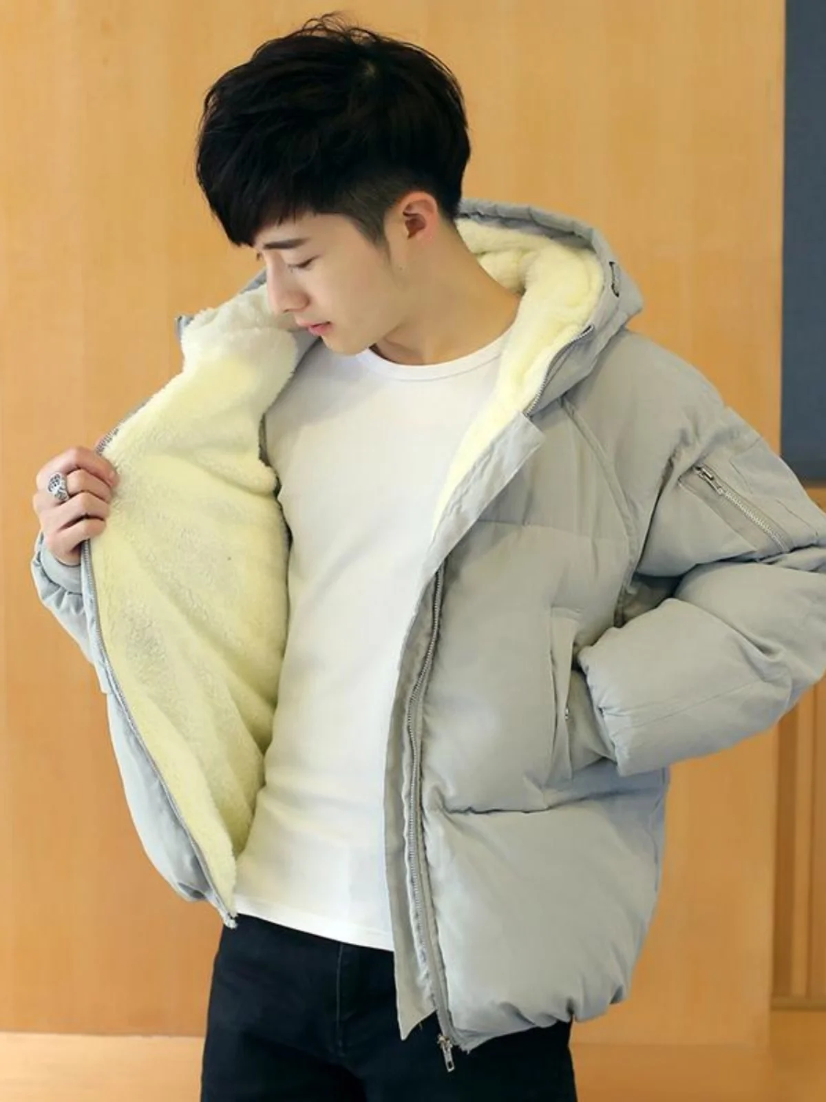 

Мужская зимняя утепленная хлопковая куртка-пуховик: модный дизайн, повседневный свободный крой, для осени и танцев