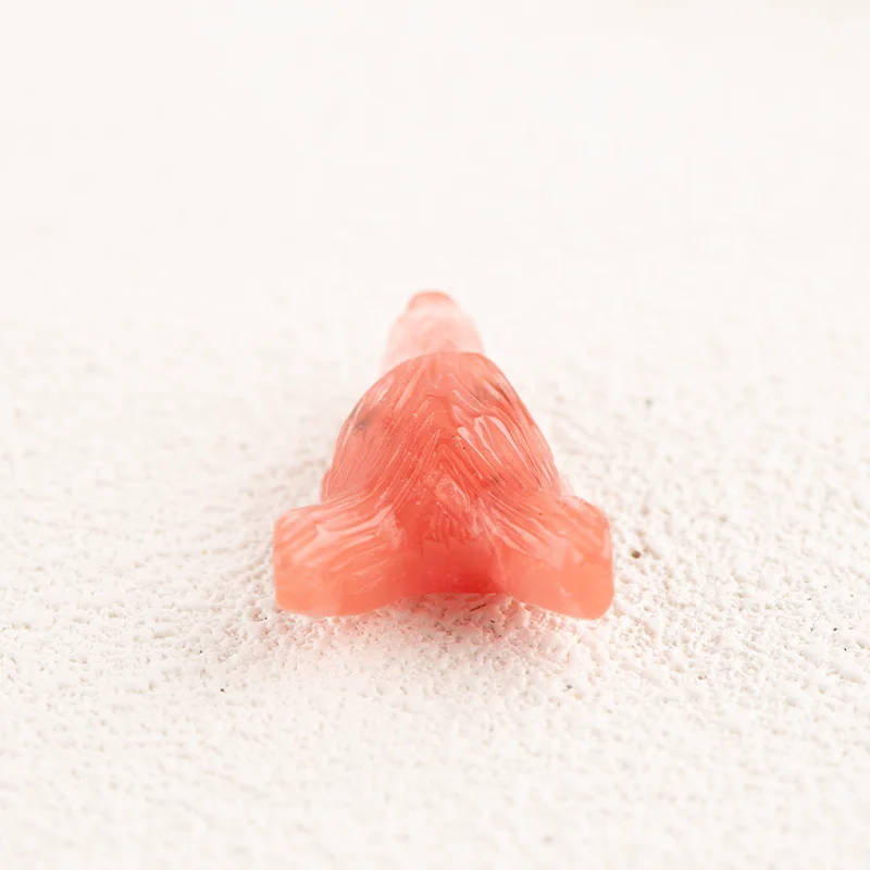 Natural Volcano Cherry Quncortz  Pendant for Necklace Fashion Handmade Jewelry Charm Gift Accessories 42x29x14mm 13g