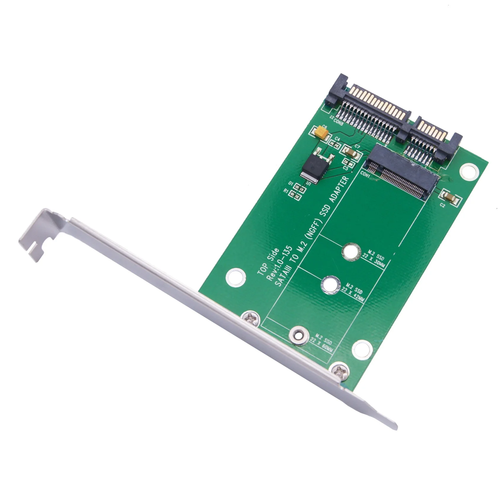 

M2 NGFF Solid State Drive to SATA3.0 Riser Card Expansion Card