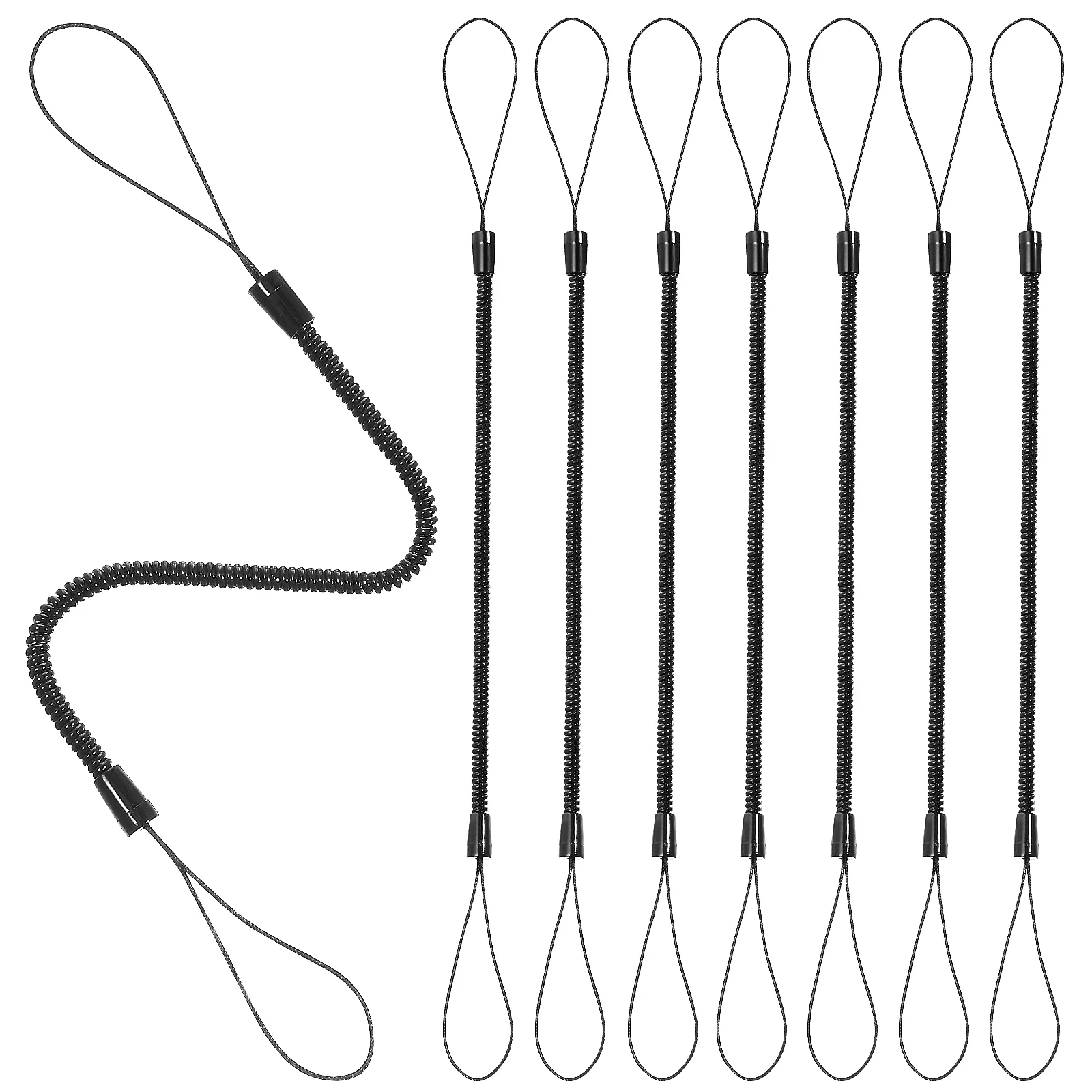 8-teiliges Stylus-Federkordel-Lanyard, einziehbar, Anti-Verlust, für Stifte, elastische Riemen, Füllfederhalter, Halter, Leine, Touchscreen