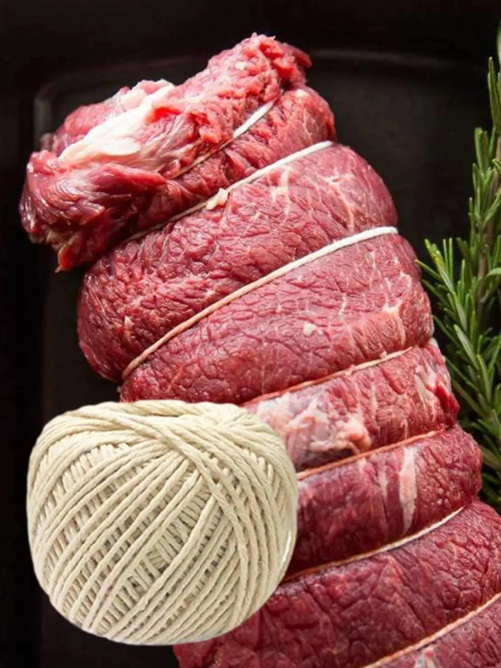 70m Butcher's Cotton Twine Cooking Tools for Meat Prep Trussing Turkey Barbecue Sausage Tie Rope Kitchen String
