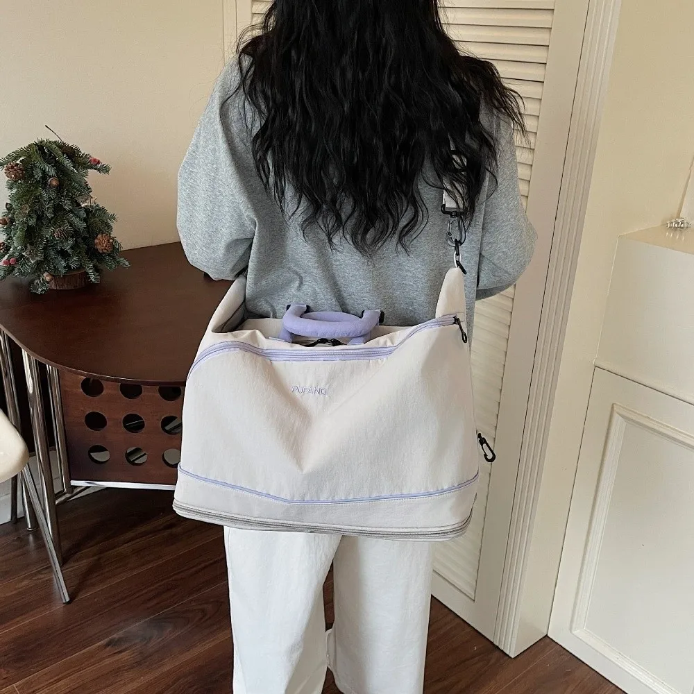 Large Capacity Travel Luggage Bag Extensible Wear-resistant Yoga Gym Bag Water-resistant Dry and Wet Separation Handbag