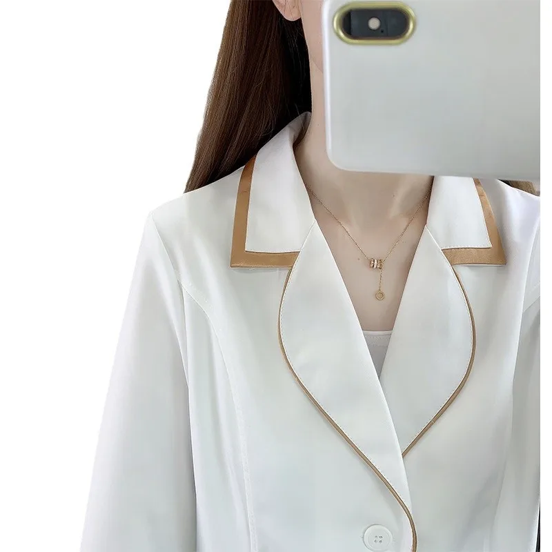 Salopette de Salon de beauté pour médecin et esthéticienne, uniformes de travail d'été à manches courtes