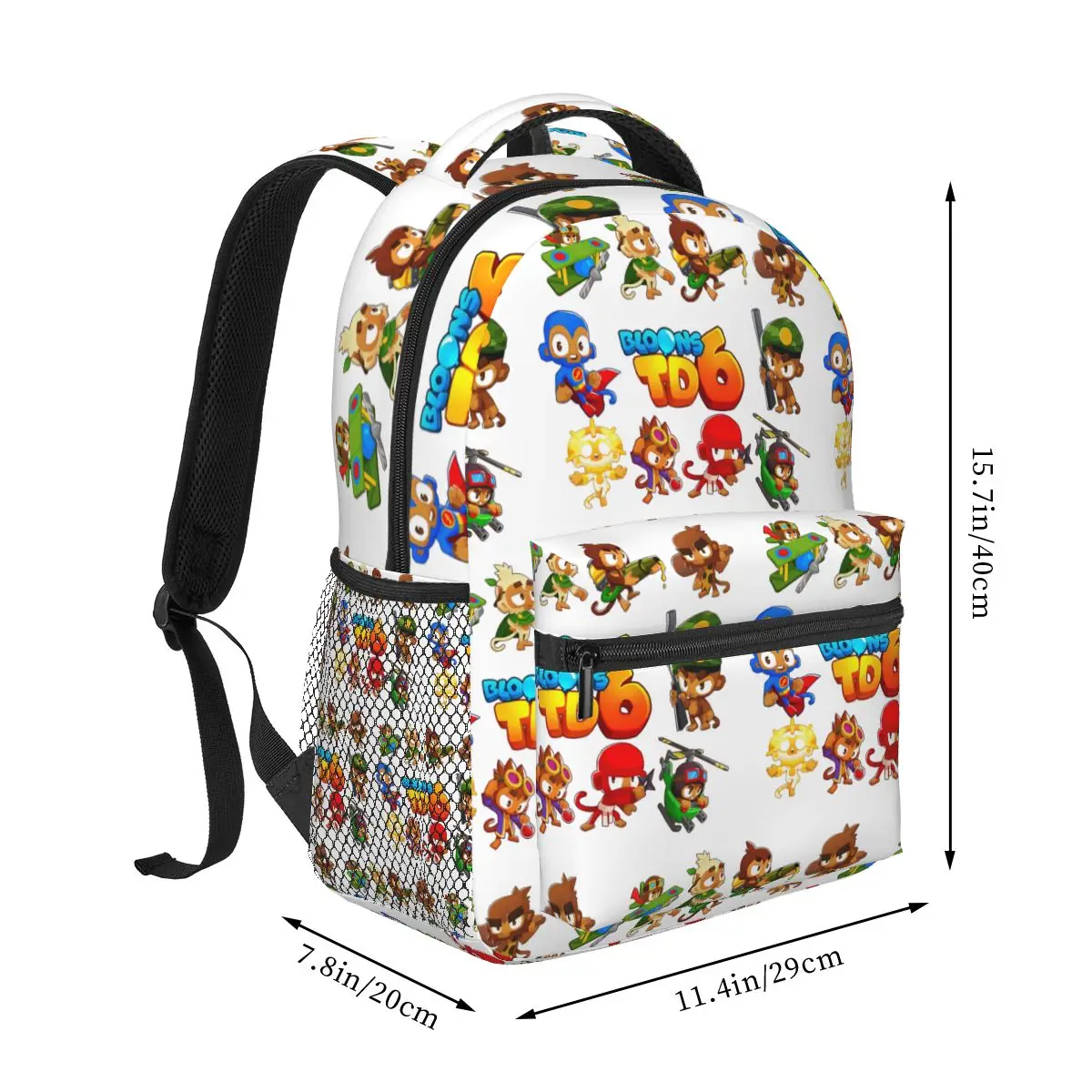 BTD6 Compilation Backpacks Boys Girls Bookbag Students School Bags Cartoon Kids Rucksack Shoulder Bag Large Capacity