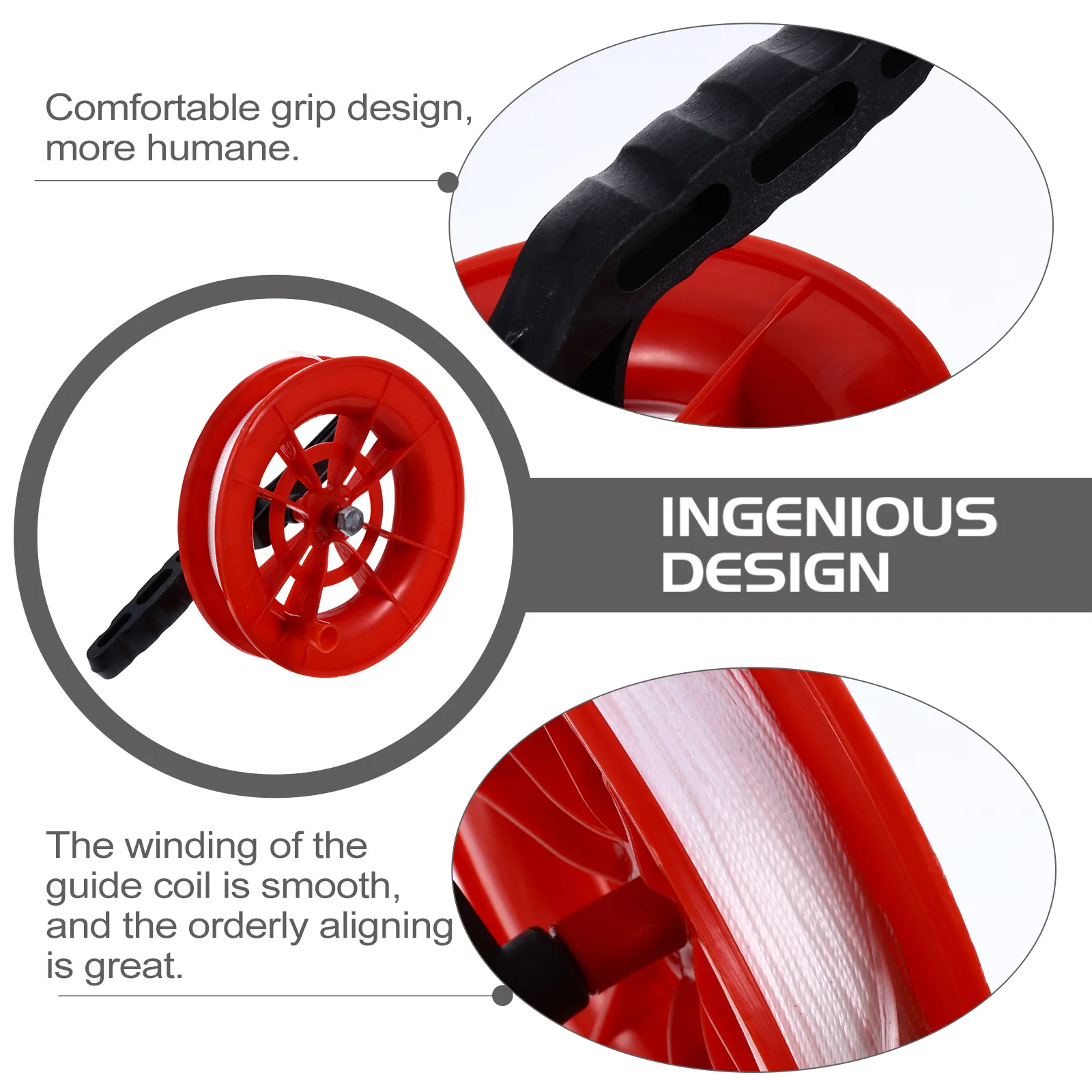2 個の耐久性のある ABS カイトラインハンドホイール屋外ワインダーリール 150 メートルライン快適なグリップ大人と子供に適しています