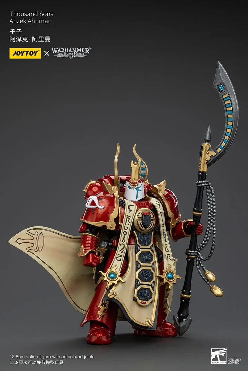 JOYTOY Warhammer 1/18 Thousand Sons Legion Praetor Magistus Amon Ahzek Ahriman Actionfigur Mini Militärsoldat Figur