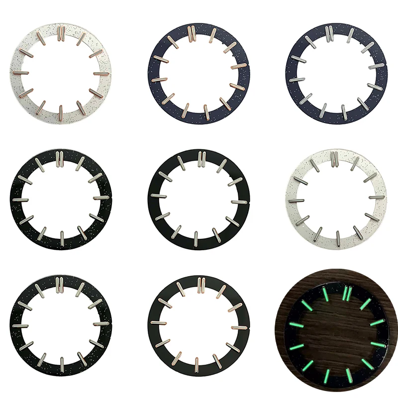 อุปกรณ์เสริมนาฬิกา หน้าปัดเรืองแสงสีเขียวขนาด 31.8 มม. เหมาะสำหรับอุปกรณ์ดัดแปลงนาฬิกาหน้าปัดวงกลม NH70