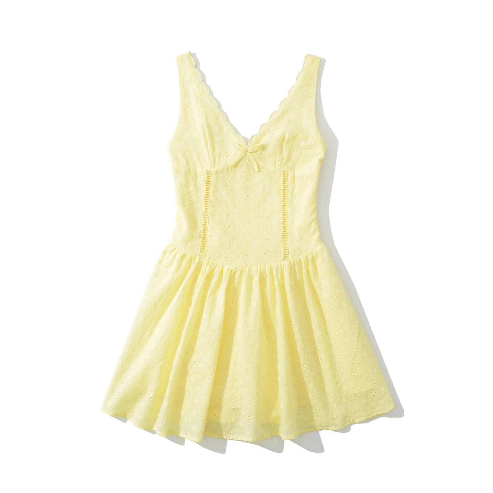 فستان نسائي أنيق جديد من JNLEAOG لفصل الربيع، بتصميم أصفر مع كشكشة خلفية وحزام مطاطي، فستان صيفي أنيق بخصر مرتفع وياقة على شك...