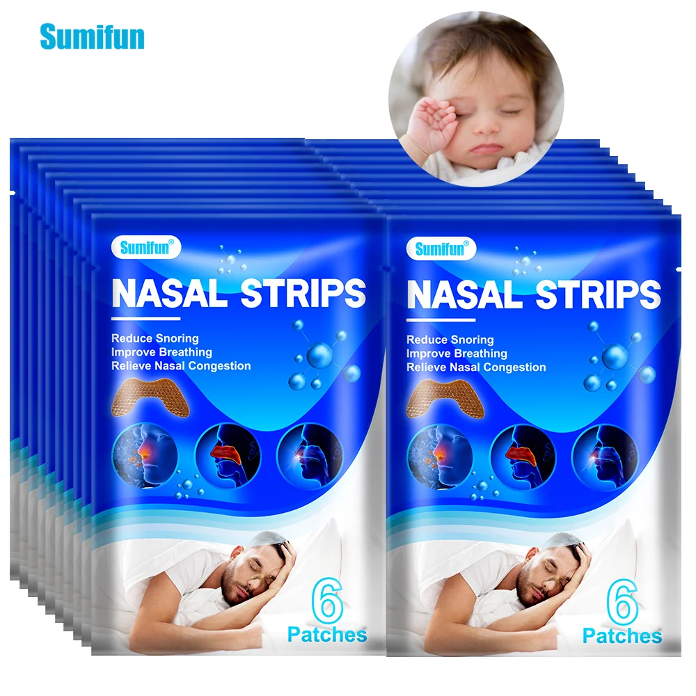 

6/30/60/120Pcs Sumifun Nasal Strips Patch Anti Snoring Sleep Aid Sticker Medical Rhinitis Nasal Obstruction Health Care Plaster