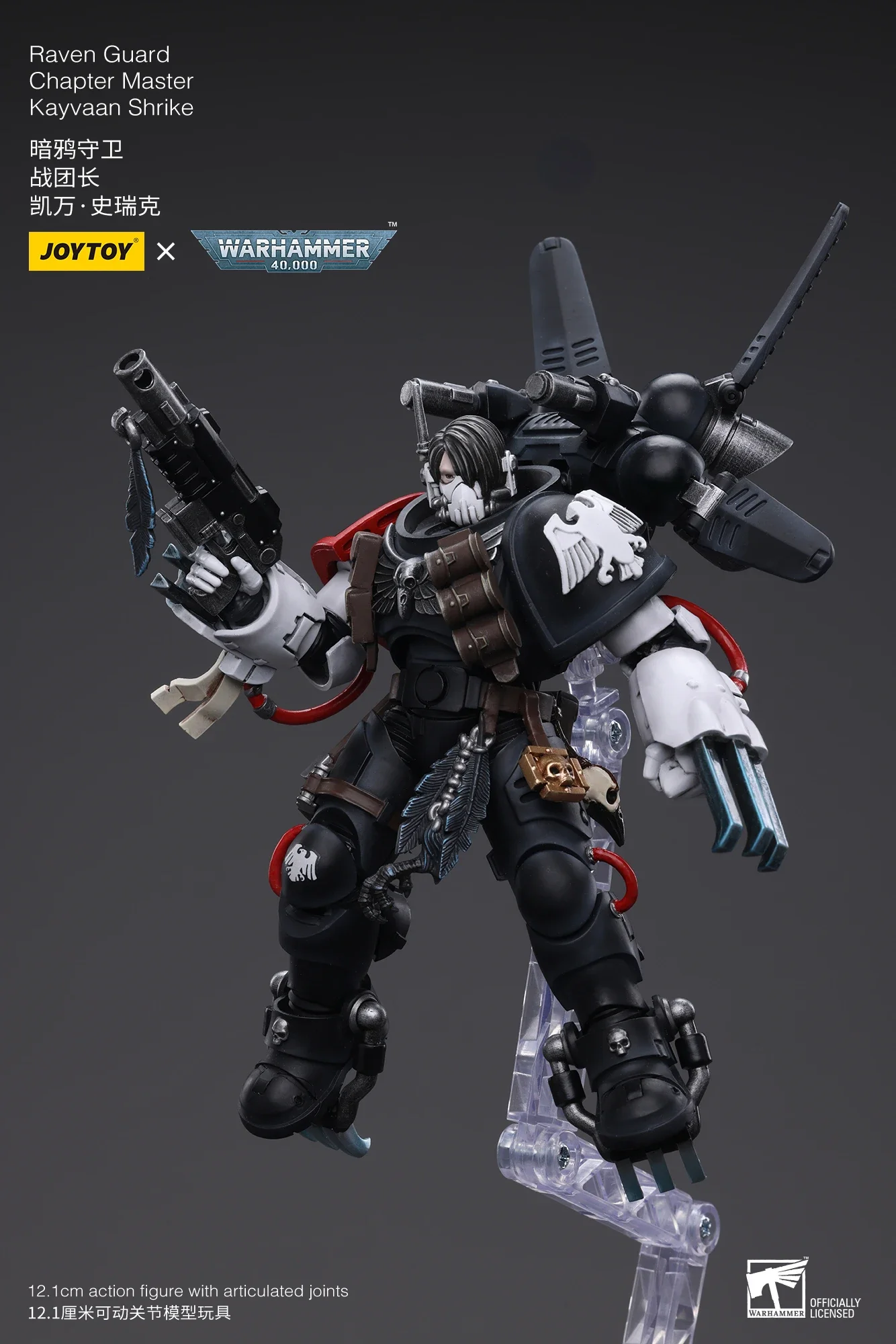 JOYTOY 1/18 Action Figure Raven Guard Chapter Master Kayvaan Shrike Anime Collection Military Model