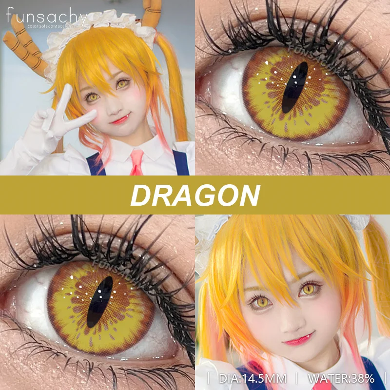 FUNSACHY Cosplay VAMPIRE Contact Lenses for Halloween Eyes Lens Strange Colored Contacts Lens Blind Black Mesh White Cosplay Len