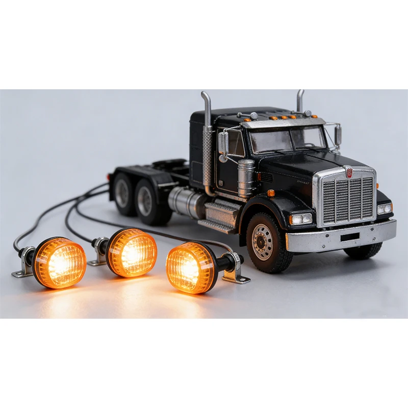 Luz de Advertencia Giratoria 2RL-012 para Camión RC Tamiya 1/14, para Scania, BENZ, Volvo, MAN, Piezas de Control Remoto para Camión Volquete DIY