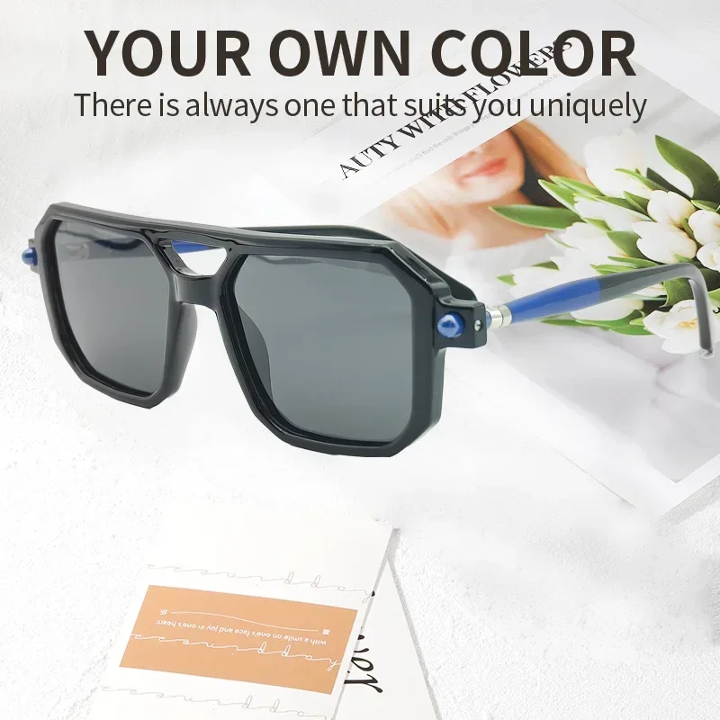 

Double Beam Acetate Square Sunglasses New Men Outdoor Travel Glasses Top-Quality UV400 Women Personalized Sunscreen SUN GLASSES