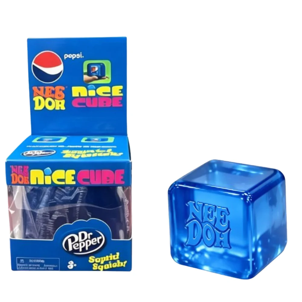 Schylling Nee Doh Quallen- & Würfel-Quetschspielzeug, Weiches Jelly Squeeze Stressabbau-Fidget-Spielzeug, Sensorisches NeeDoh für Kinder & Erwachsene