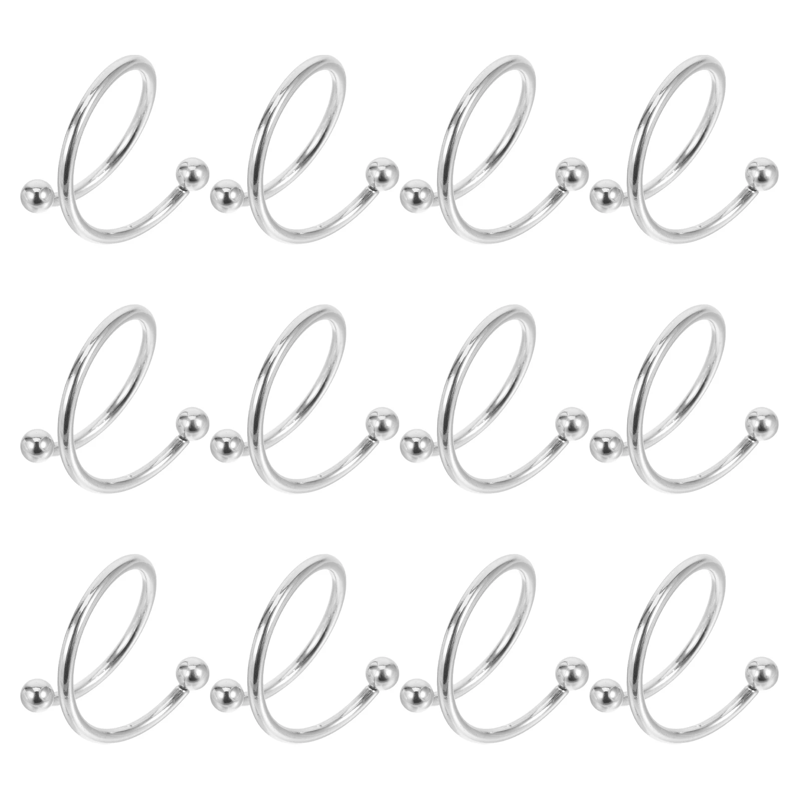 

12 Pcs Napkin Buckle Banquet Rings Dining Table Dinner Napkins Flower Gold Bulk Decor