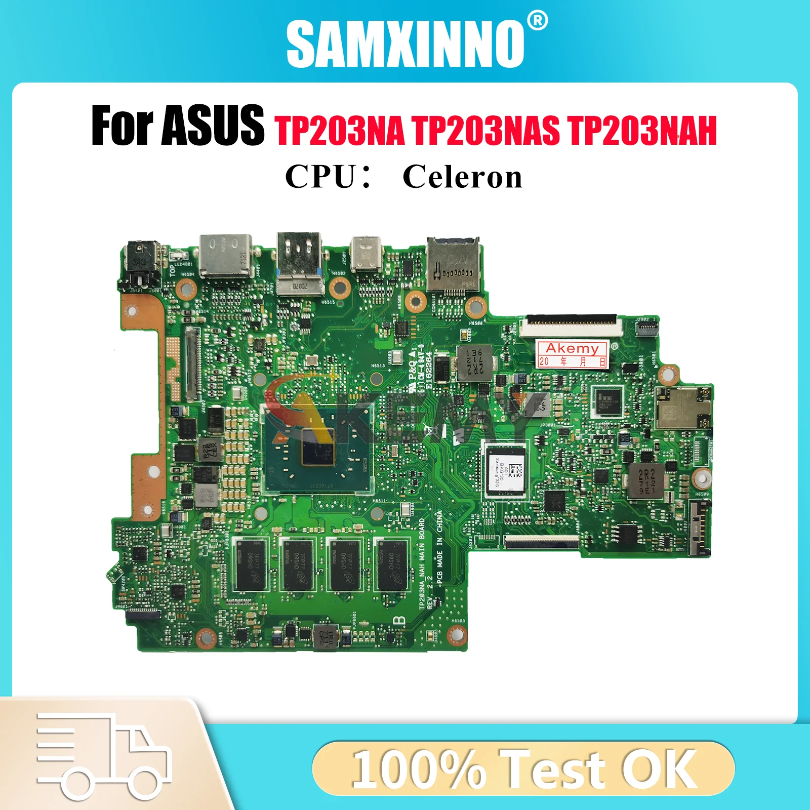 

TP203NA Материнская плата для ноутбука ASUS VivoBook Flip TP203NA TP203NAS TP203N TP203NAH Материнская плата с процессором Celeron 100% tests OK stk