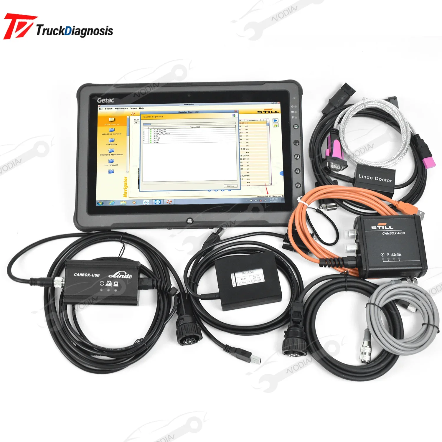 For Still canbox STEDS Judit Jungheinrich Incado Box Linde canbox doctor forklift truck diagnostic tool and F110Tablet