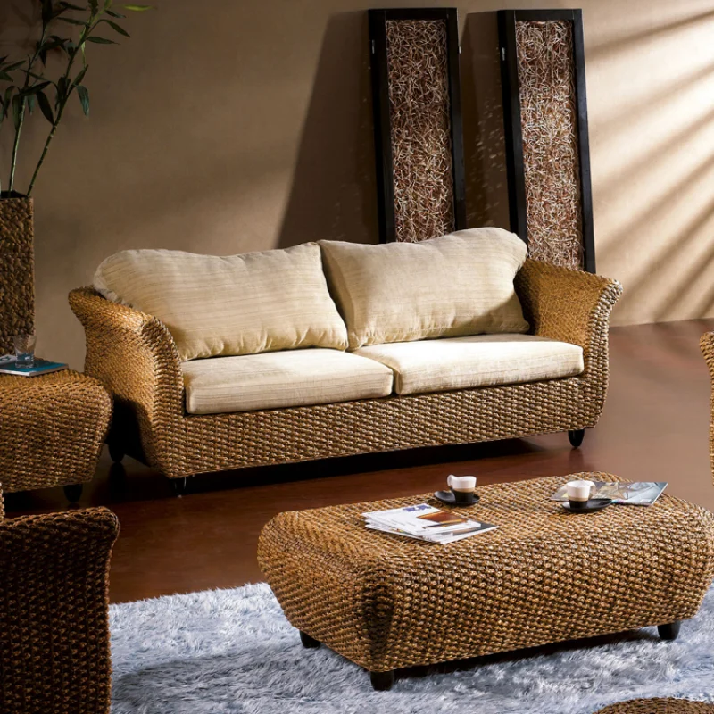 

Sofa Double rattan sofa combination living room rattan rattan woven sofa