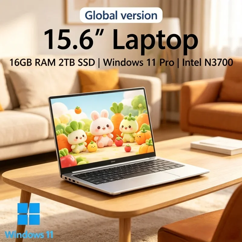 

2026 Arcane Hyperslim Laptop 15.6 16GB RAM 2TB SSD Intel N3700 Exalted Gaming PC 1920*1080 Display Polished Office Study