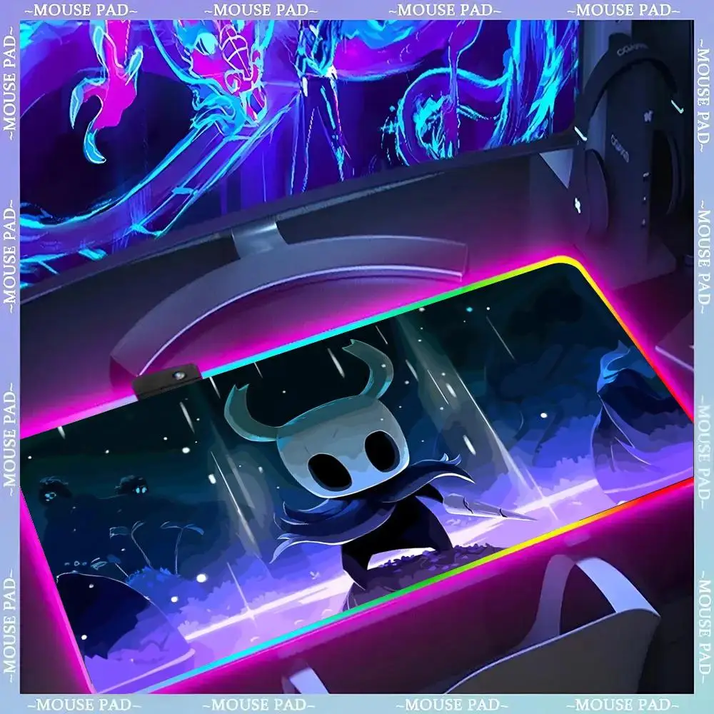 

Hollow Knights Desktop Accessories Mouse Pad Gamer Luminescence Led Mouse Pad Gaming Table Rgb Deskmat Keyboard