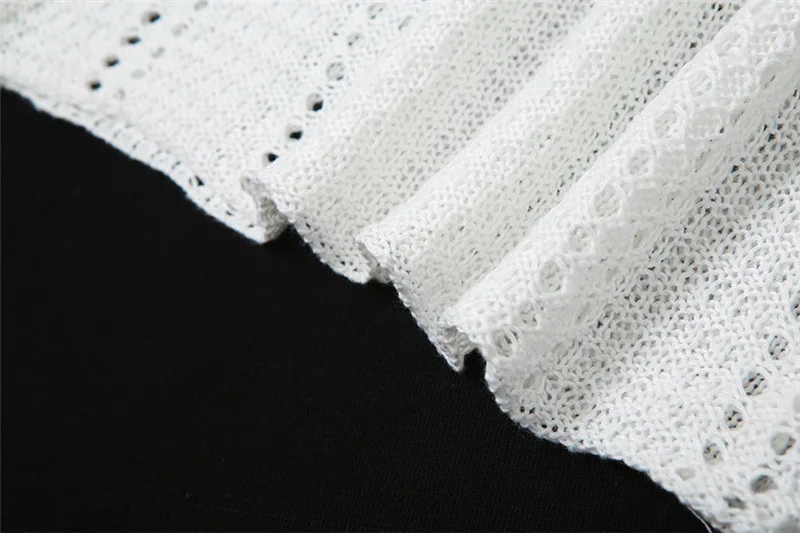 Vintage Häkel blume aushöhlen Kleid Vertuschungen schicke Frauen sexy stricken rücken freie Krawatte Mini kleid Sommer Strand Urlaub Bodycon – Detail 27