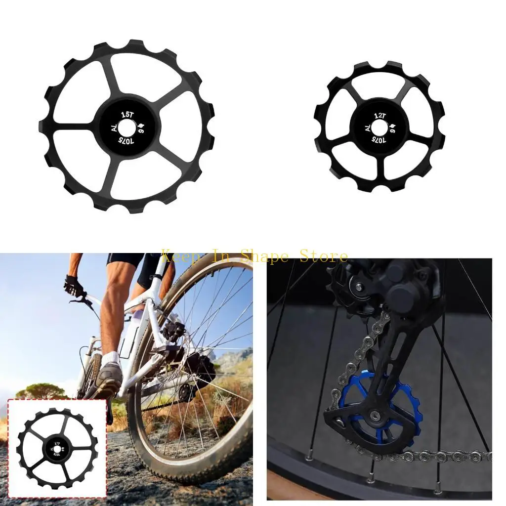 

U1JC Efficient Bike Jockeys Wheel Aluminum Alloys Noiseless Rear Derailleur Pulley